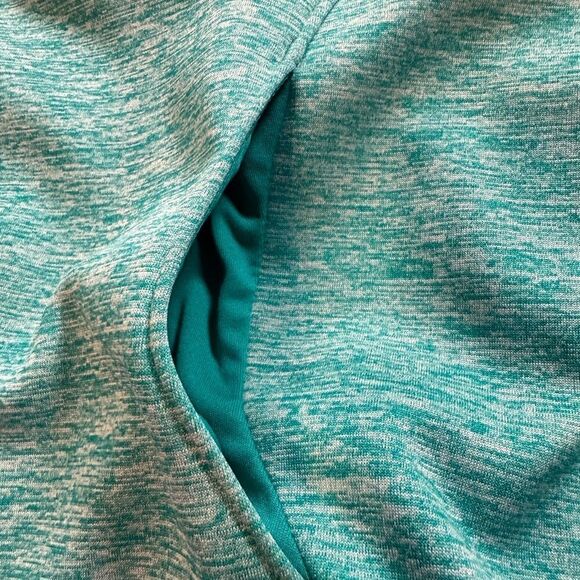 EUC Under Armour UA Unisex Heather Green Pullover Hoodie - Size Medium - Picture 7 of 7